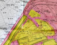 東京都市計画図　新用途地域・日影規制編(全23図中杉並区/江戸川区2図欠)共箱入各109×77㎝色刷 定価57,500円(株)国際地学協会 平成9年