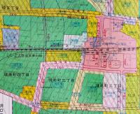 多摩地区都市計画図　日影規制値・区域/新用途地域(全29図揃)共箱入各109×77㎝色刷　定価72,500円　(株)国際地学協会　平成8年