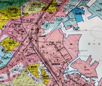 神奈川県都市計画図　新用途地域/日影規制値・区域(全30図揃)共箱入各109×77㎝色刷　定価72,500円　(株)国際地学協会　平成8年