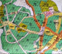 神奈川県都市計画図　新用途地域/日影規制値・区域(全30図揃)共箱入各109×77㎝色刷　定価72,500円　(株)国際地学協会　平成8年