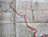 大東京全図(改正新町名入)東部方面/西部方面/南部方面/北部方面/西南部方面/(5枚) 各色刷79×55㎝ 報知新聞社 昭和7年