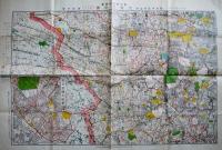 大東京全図(改正新町名入)東部方面/西部方面/南部方面/北部方面/西南部方面/(5枚) 各色刷79×55㎝ 報知新聞社 昭和7年