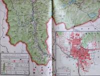 東宮御成婚記念日本交通分縣地図　専用ケース入35枚(全41枚中6枚欠) 各B2判色刷 大阪毎日新聞社　昭和3〜5年