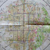京都観光案内図　縮尺3万５千分の一色刷り54×38.5㎝ 美品 京都市観光課  昭和9年