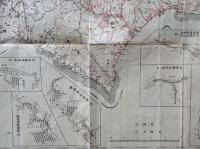 (仮題)北海道全図-北海道渡航案内図・他/(裏面)北海道概況 79×54.5㎝両面印刷銅版2色刷り　明治34年