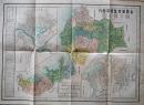 福井県全図　54.5×39.5㎝銅版色刷り両面印刷 並上品　明治41年