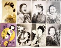 慰問用美人はがき「銃後の華」モノクロ写真版10枚袋付並上〜美品　絵葉書　戦中戦時