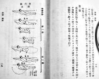 游泳教育ノ参考　袖珍判　90p+折込附図附表9枚　教育総監部　昭和17年