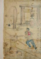 (仮題)「西洋道具絵図」螺旋・軸上木梃 多色刷り木版画3枚 各37×24.5㎝僅虫損&汚れ 浮世絵/錦絵　明治初期頃