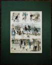 手彩色銅版画「BICYCLING NOTES-NO.1 "AT HOME"　1880年