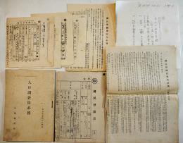 人口調査員必携(㊙人口調査申告書/㊙国民登録票/国民登録指導員必携/国民登録票記入心得含む)内閣統計局　昭和19年