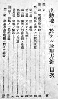 [部外秘]出勤地ニ於ケル診療方針　袖珍判463p　宇都宮師官区軍医部　昭和20年