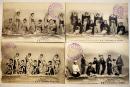 絵葉書　八景踊り　モノクロ写真版4枚(1枚端痛)長野県主催一府十縣聯合共進会　明治41年