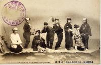 絵葉書　八景踊り　モノクロ写真版4枚(1枚端痛)長野県主催一府十縣聯合共進会　明治41年