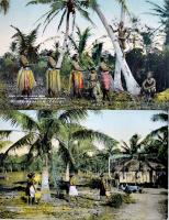 絵葉書　南洋サイパン島島民風俗　カラー写真版8枚組袋付美品　戦前