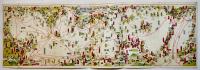 鳥瞰図　瀬戸内海航路図絵　52.5×17.5㎝片面印刷　大阪商船株式会社　戦前