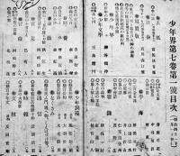 「少年界」第7巻1号　宮川春汀/神谷鶴伴/三島霜川/斎藤弔花/他　A5判112p経年痛み　金港堂書籍(株)　明治41年