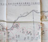 藁城縣保甲自衛団各村別編成其他状況要図　72.5×62.5㎝　昭和15年12月末ニ於ケル