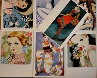 (複刻)淳一絵はがきⅡ星月夜　中原蒼二監修　カラー16枚ケース入美品　国書刊行会　昭和61年