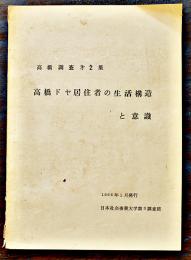 高橋ドヤ居住者の生活構造と意識　B5判51p　日本社会事業大学第3調査班　1966年