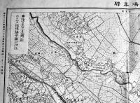 二万分一地形図　鴻巣駅　館林及川越近傍第四号　111×45㎝　陸地測量部　明治21年