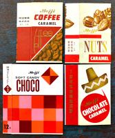 明治チョコレート・キャラメル空き箱10種11枚　コーヒーキャラメル/アルファチョコレート/他　1960年代