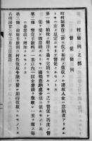 東田川郡常万村大字堀野砂子耕地整理組合(綴)+山形県東田川郡常万村條例・規程　昭和7年、明治25年 2冊　