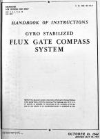 (英)HANDBOOK OF INSTRUCTIONS: GYRO STABILIZED FLUX GATE COMPASS SYSTEM　U.S.A 1942年