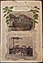 山形県資料⑨「亀屋旅館」紙看板　亀屋與十郎之真景/他　36.5×25.5㎝　鶴岡市湯野浜温泉　昭和初期頃