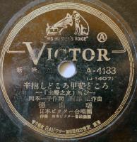 SPレコード　翼賛親子/辛抱しどころ甲斐どころ　徳山璉/市丸・歌　日本ビクター  戦中戦時