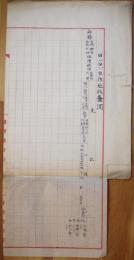 田畑自作地小作地実収益調査基礎　台湾総督府箋肉筆文書B5判4p　明治期