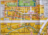 大東京ひとり案内　75×51.5㎝両面印刷　広告多　日本交通公社　昭和22年