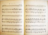 青い鳥楽譜第81篇「山の上で」表紙・やすし画/佐々木すぐる曲　B5判2つ折り　青い鳥楽会　昭和3年