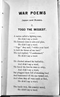 (洋)WAR POEMS JAPAN AND RUSSIA　斯波貞吉編著　初版15.5×9.5㎝47p　元元堂書房　明治39年