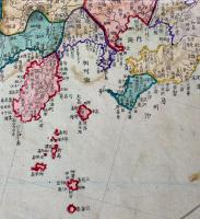 新精大日本全図　森琴石編輯　銅版多色刷り71×48.5㎝　表紙付　中川勘助出版　明治10年