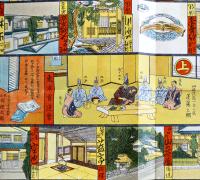 大正6年複刻双六　東都食通名家双六　藤縣静也題/長谷川青峰著/堤徳次郎・岩壁晟絵