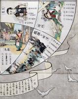 海國雙語六　多色印刷75×53.5㎝折目少切れ穴有り　和田篤太郎編輯発行　春陽堂　明治29年