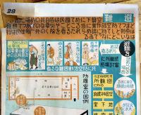 大判掛図■非難-非難の際は指導者の指示に従って■75×51㎝■紙にシミ汚れ劣化有り　戦中戦時