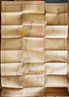 樺太廳治要覧(樺太全図)-第七回　拡げたサイズ77×54㎝　両面印刷折目切れ痛み　樺太庁　昭和2年