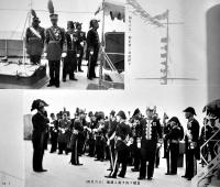 軍艦比叡-満洲國皇帝陛下御来訪御召艦紀念写真帖　30.5×22.5㎝ 59p　非売品　昭和10年