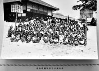 運動場拡張奉仕作業記念写真帖　B5判生写真11枚貼込 非売　福岡県河東村  昭和10年