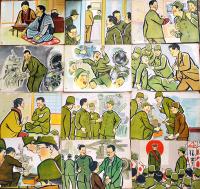 戦時紙芝居「工場部隊」全24枚揃い　小貫武雄:原作/戸塚春雄:作画　並上品　大日本画劇株式会社　昭和16年