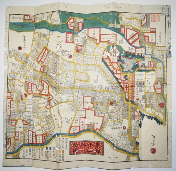 江戸切絵図【小石川】尾張屋清七 古地図 江戸切絵図【小石川】尾張屋清七 古地図