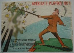 大平洋戦争時日本軍伝単「America's Playboy No.1」カラーイラスト