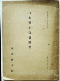 日本対支投資概要　金融業〜交通通信事業〜その他の投資　東亜研究所　昭和16年