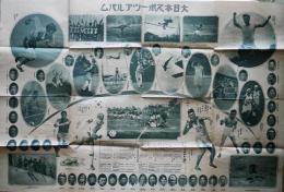大日本スポーツアルバム（裏面・新撰相撲五十六手）一枚刷り「キング」附録　昭和4年
