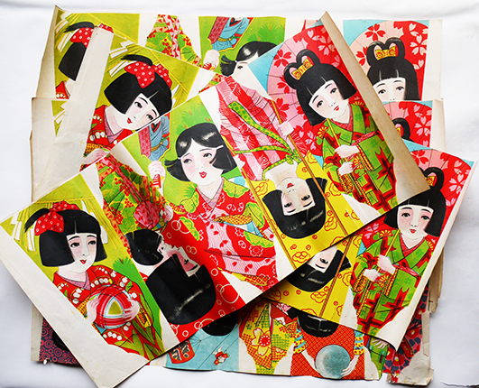 羽子板絵 カラー印刷2種5枚 各53 26 前後 昭和年代頃 古書 古群洞 古本 中古本 古書籍の通販は 日本の古本屋 日本の古本屋