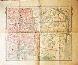 東京市火災動態地図　深川　一万分之一　文部省震災予防調査会編輯発行　大正13年　関東大震災