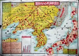 日露戦争早わかり新図　木版多色刷り　日下伊兵衛著作印刷発行　明治37年