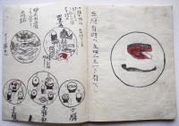 写本　食事之心得/禮式獨案内/膳法皿之生盛　若林半次素順　明治40年 
